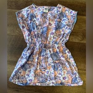 Australian Piping Hot - Peach Floral Tropical Dress